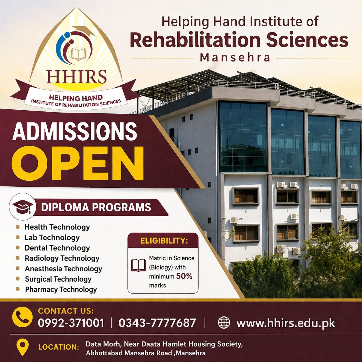 Admission open for diploma program